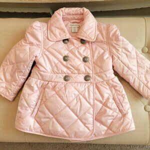 Ralph Lauren Girls' Quilted Double-Breasted Jacket - Baby 12 Months